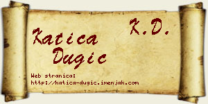 Katica Dugić vizit kartica